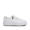 Rieker Macao Laced Platform Trainer - White Leather